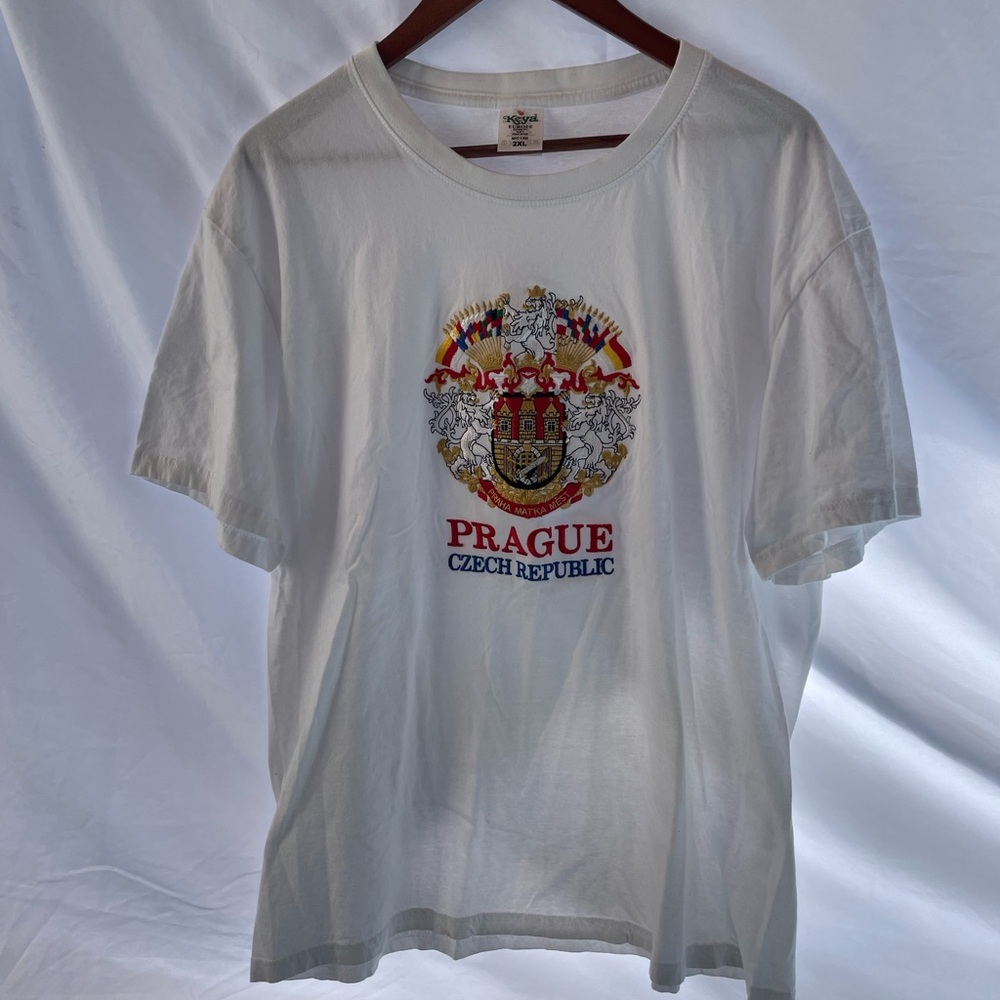 Prague, Czech Republic embroidered vintage t-shirt 2xl.  Brand new condition